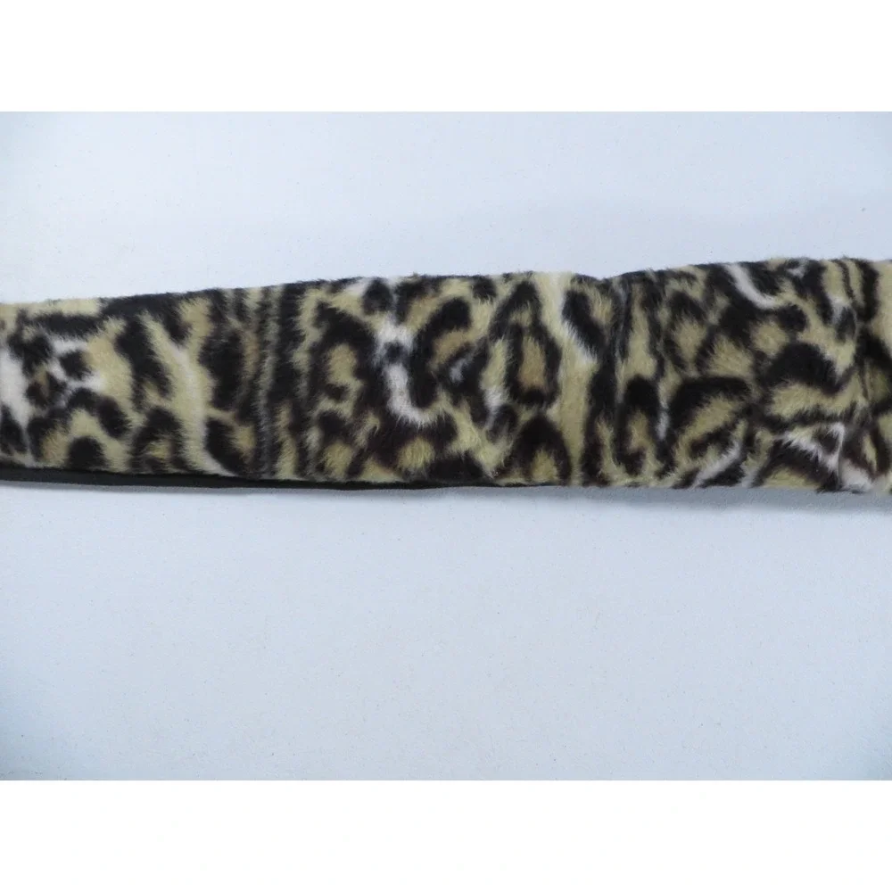 Vintage Leopard Print Fleece Orange Satin Lined Rifle Shotgun Sock Case Bag 48